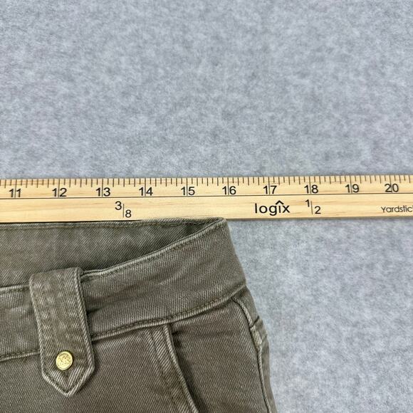 Michael Kors Chino Pants WMNS 10 Olive Green Straight Leg High Rise QS49055E9U - Picture 12 of 16